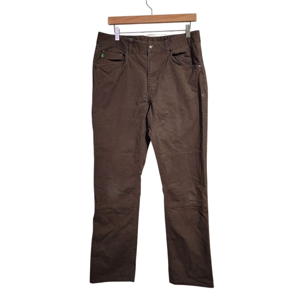 STIO Rivet Canvas Utility Pants Brown Organic Cotton Workwear 33R